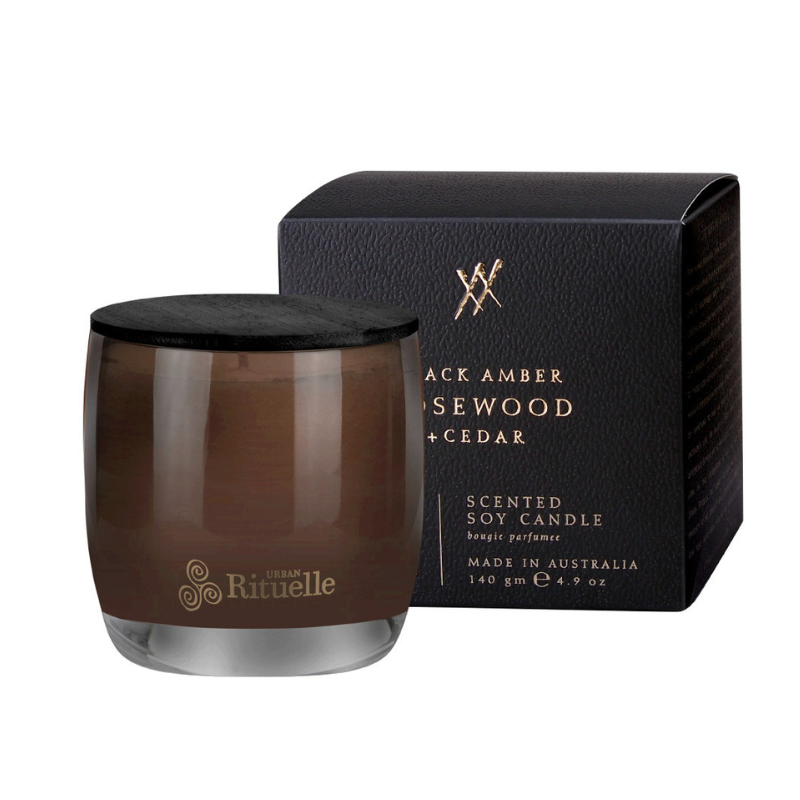 Amber & Rose wood Urban Rituelle Soy Candle Candles