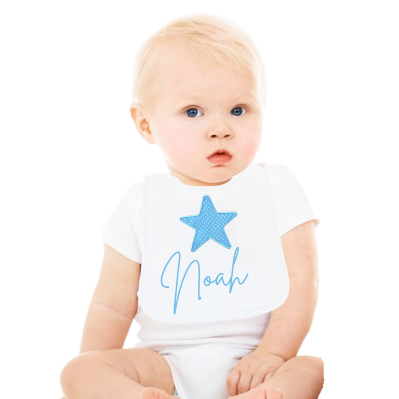 Personalised Baby Boy Bib Big Star