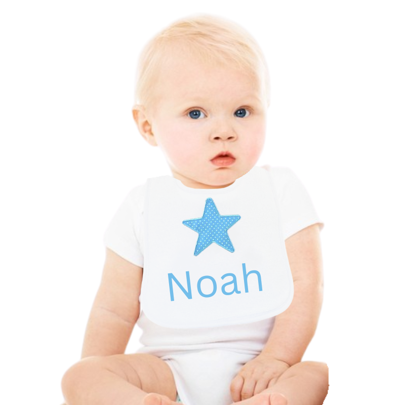 Personalised Baby Boy Bib Big Star