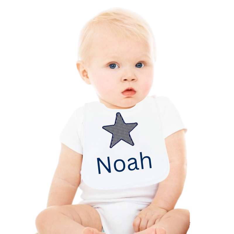 Personalised Baby Boy Bib Big Star