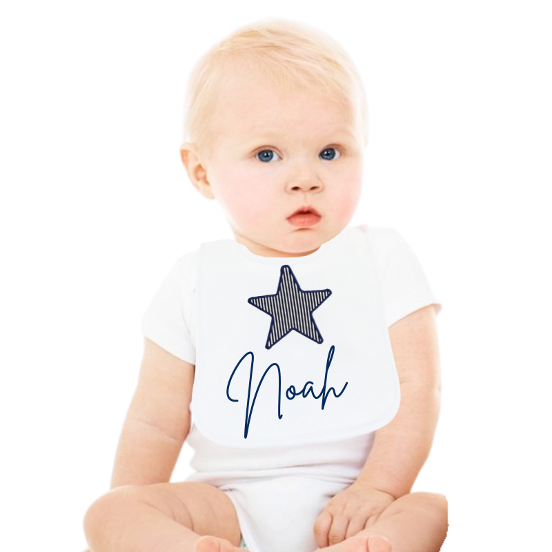Personalised Baby Boy Bib Big Star