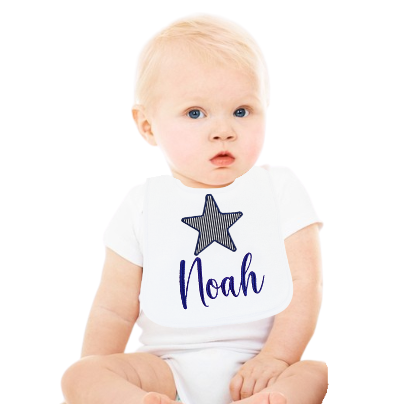 Personalised Baby Boy Bib Big Star