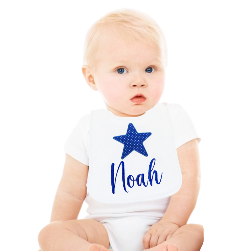 Personalised Baby Boy Bib Big Star