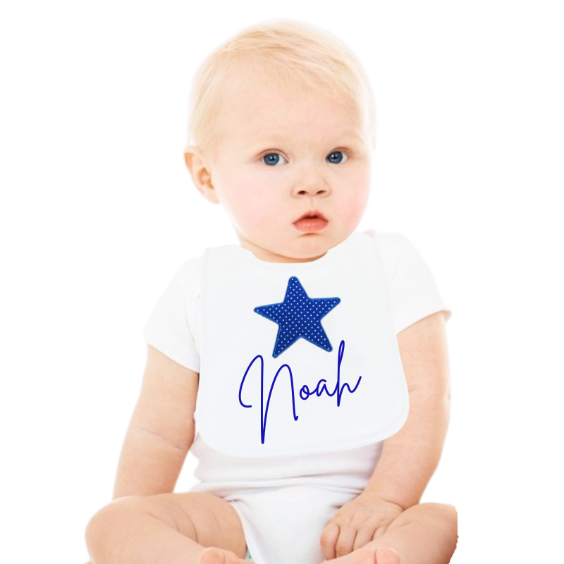 Personalised Baby Boy Bib Big Star