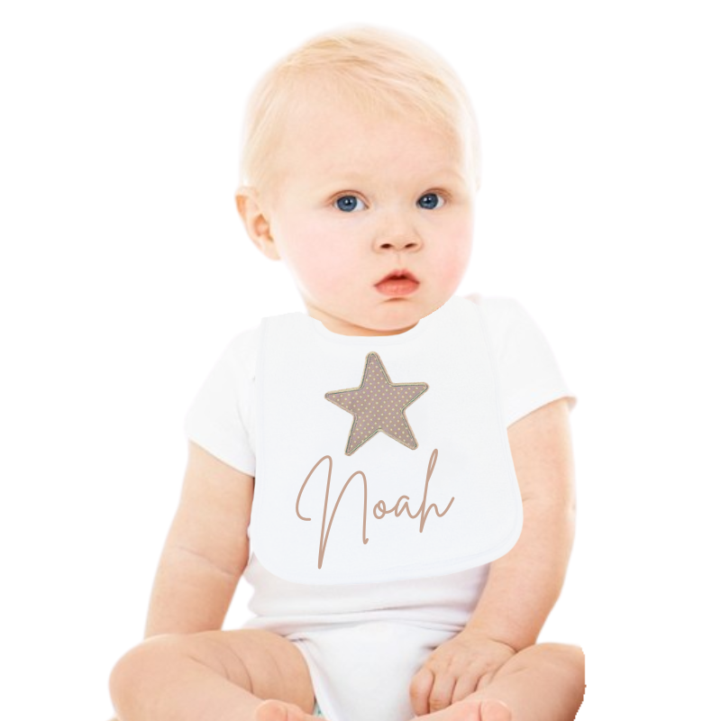Personalised Baby Boy Bib Big Star
