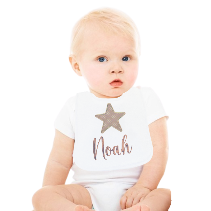 Personalised Baby Boy Bib Big Star