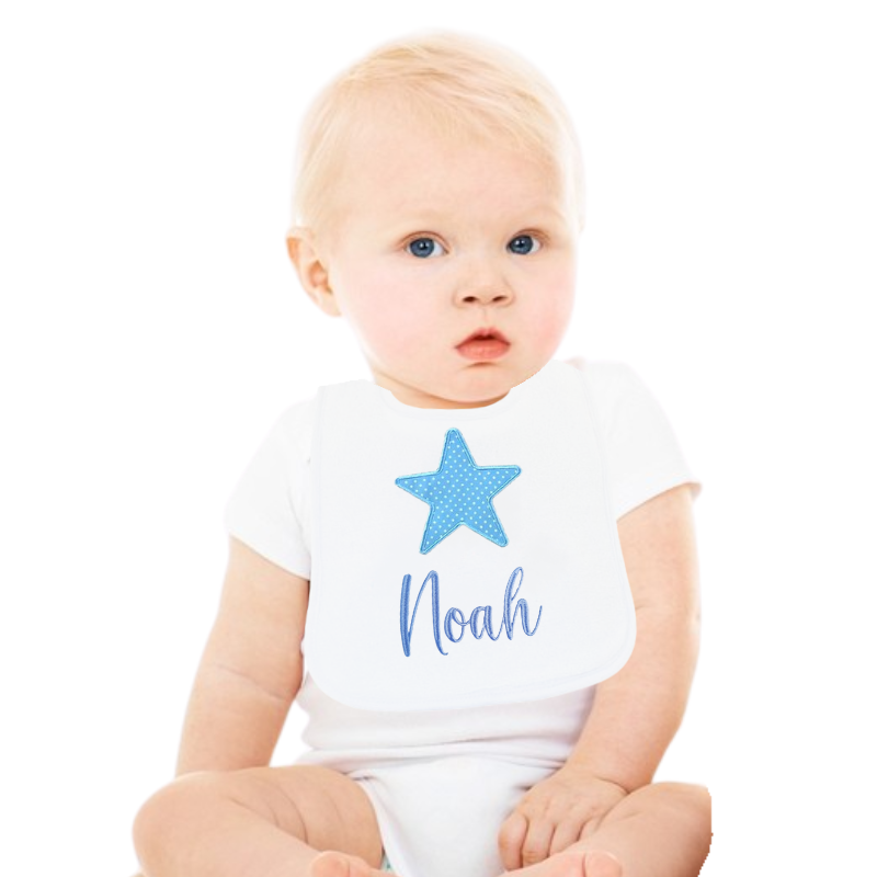 Personalised Baby Boy Bib Big Star