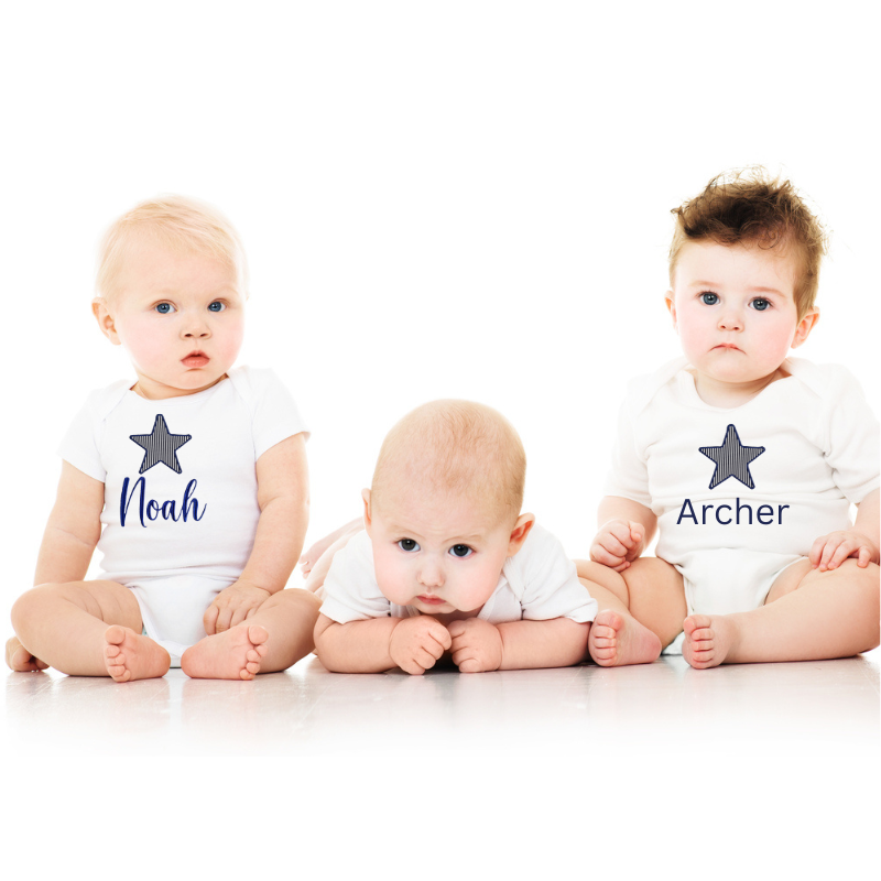 Personalised Onsies Baby Boy Big Star