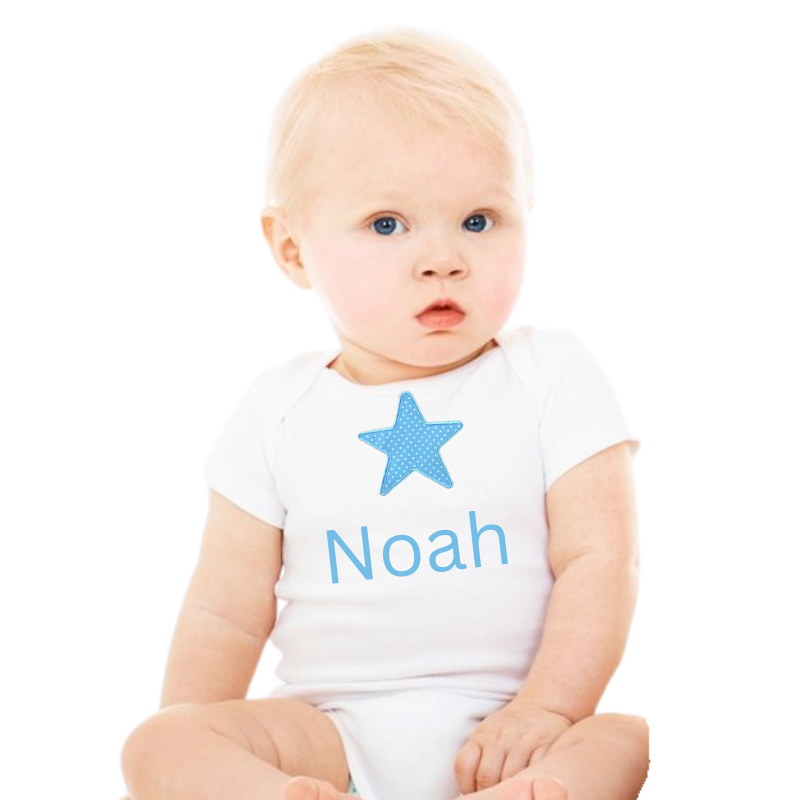 Personalised Onsies Baby Boy Big Star