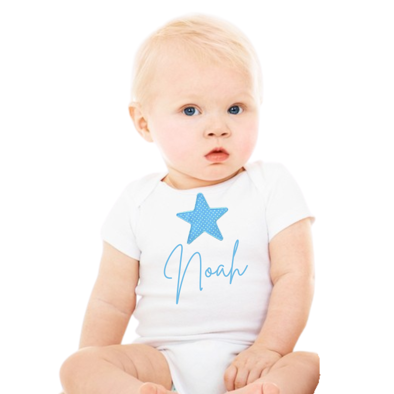 Personalised Onsies Baby Boy Big Star