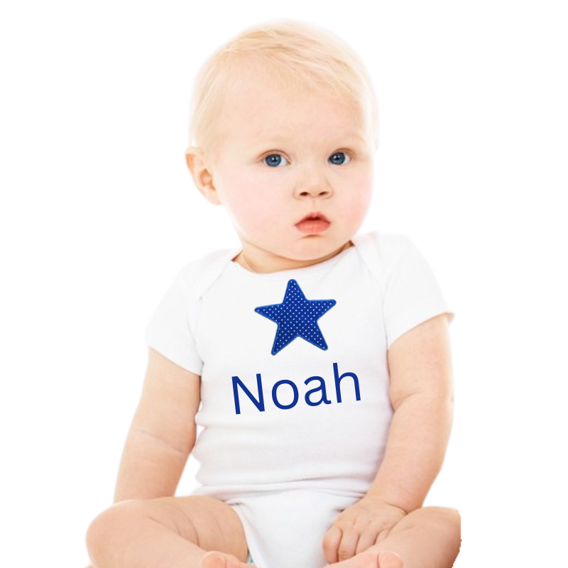 Personalised Onsies Baby Boy Big Star