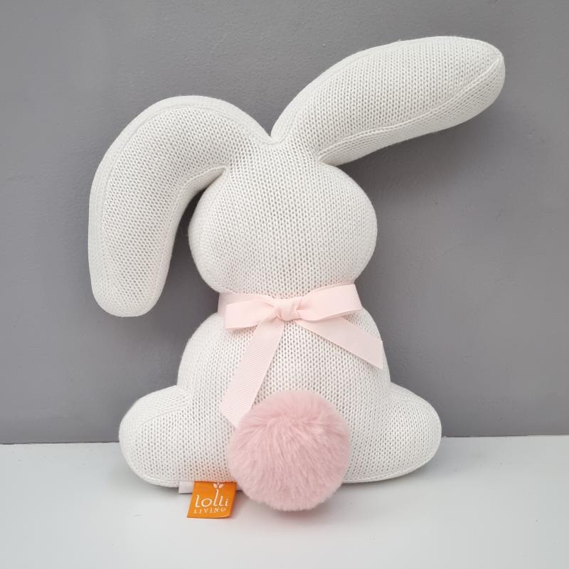 Knitted Bunny Soft Toy Cushion Soft Toys