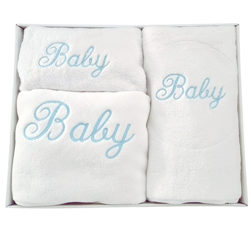 Baby Bath Towel set Towels Baby Blue