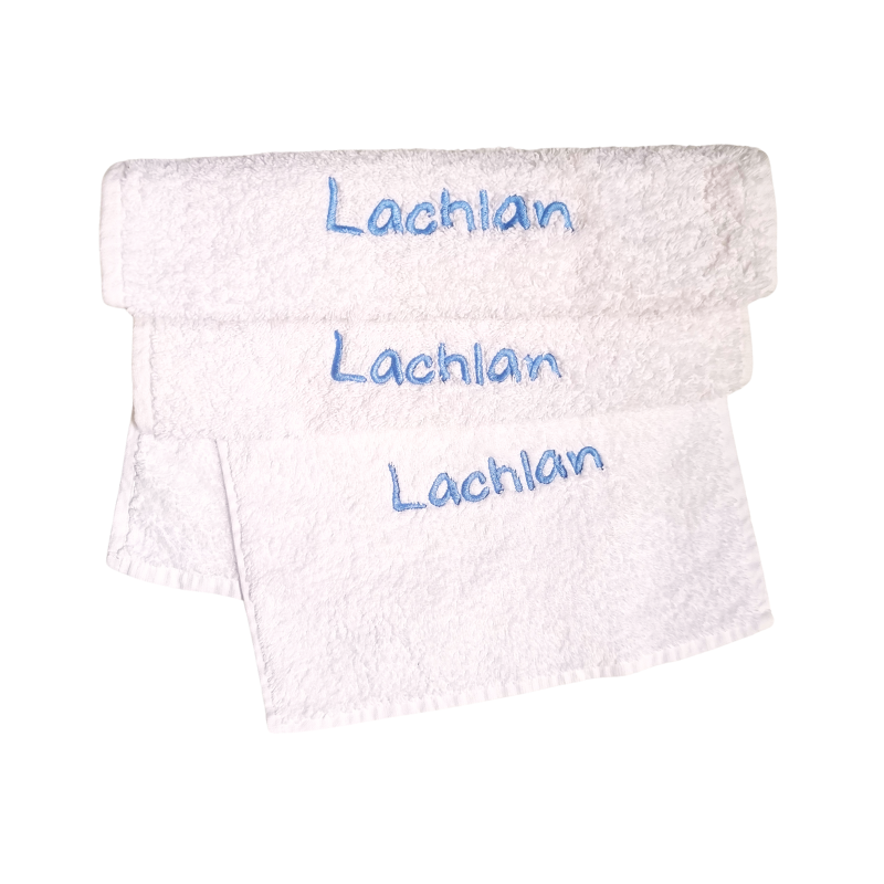 Personalised wash cloth set Lachlan