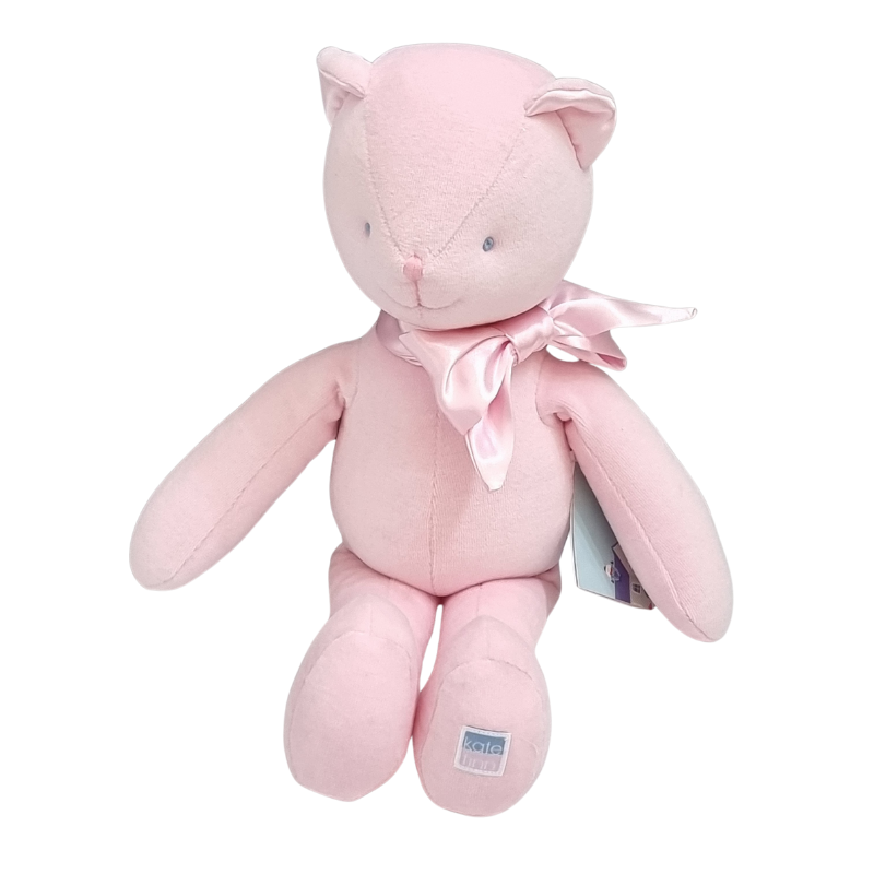 Kate Finn Large Velour Teddy Bear Pink