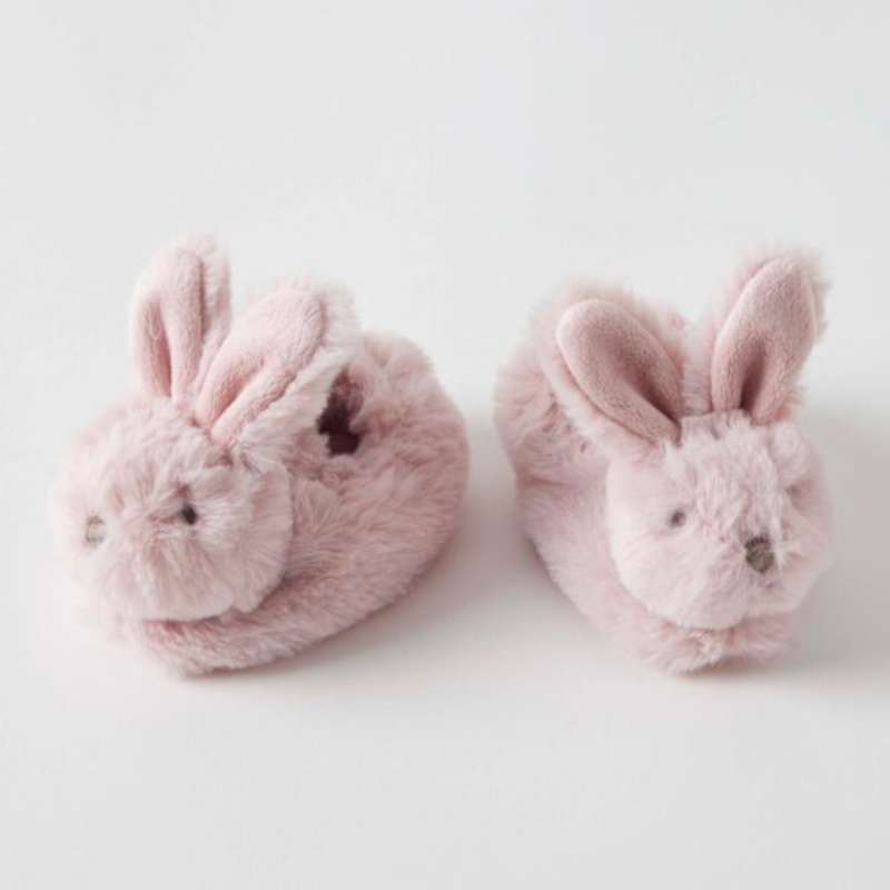 Plush Bunny Baby Slippers Girl Pink