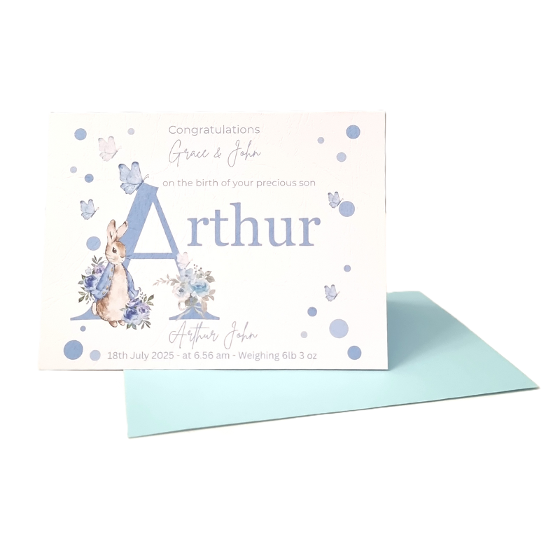 Personalised Baby Cards ABC