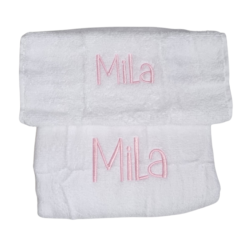 Personalised Baby Girl Bath Towel Set