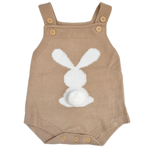 Benny Bunny Knitted Baby Romper Neutral Baby Clothing 0-3 months