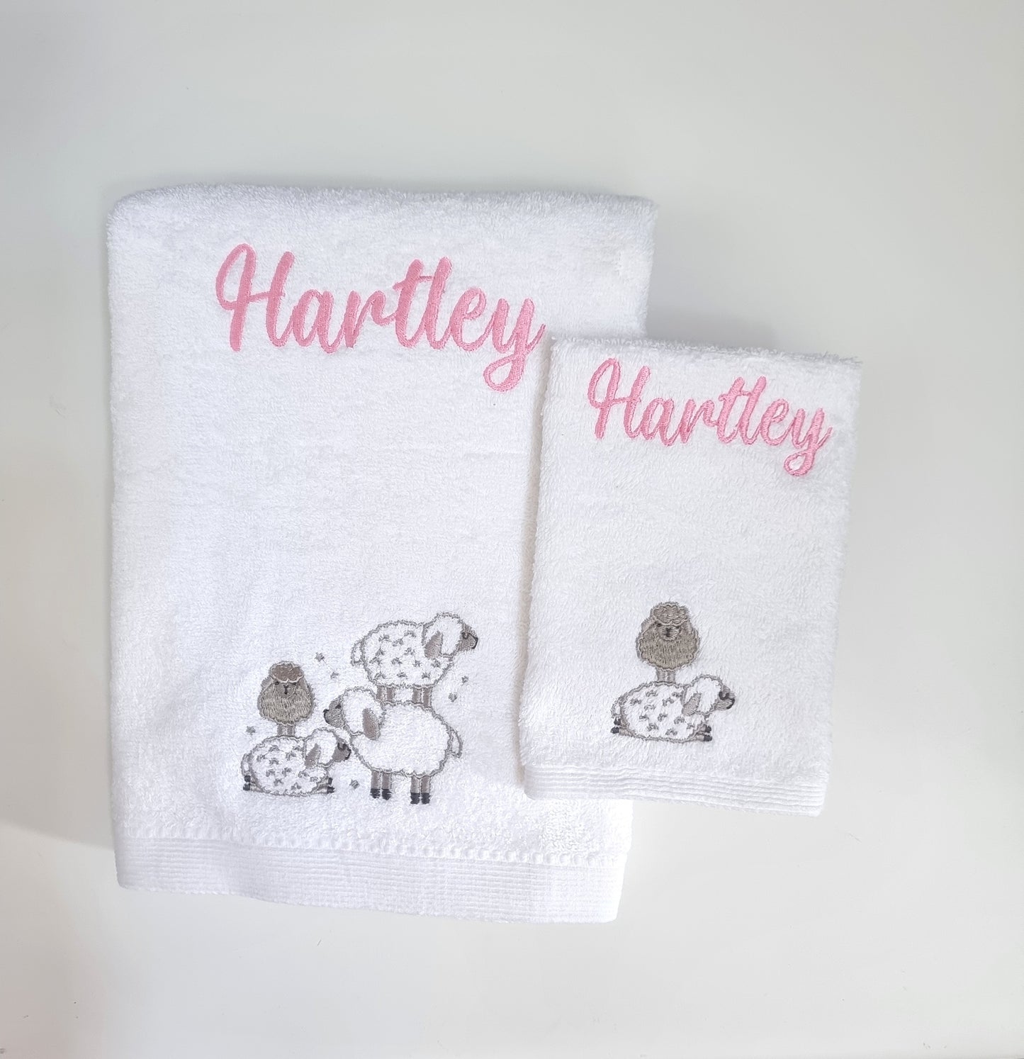 Little Lamb Personalised Baby Bath Towel Hamper