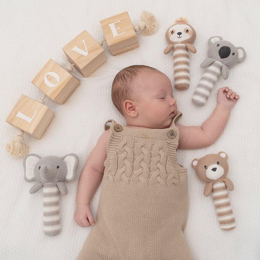 Baby Rattle Knitted Huggable Range Rattles