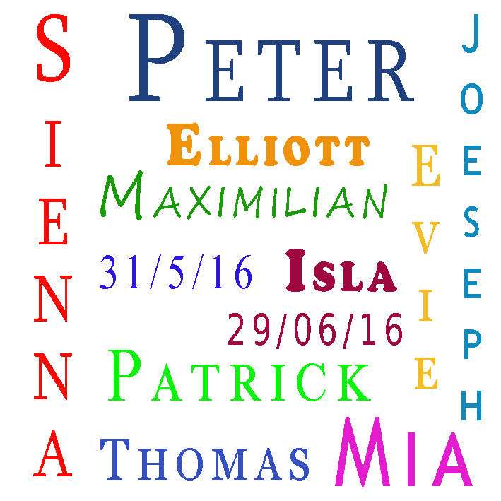 add extra embroidery to your gifts. Add baby's name to your baby gift