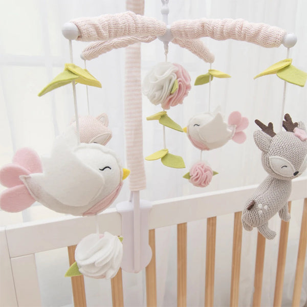 Ava Birds Baby Girls Musical Cot Mobile