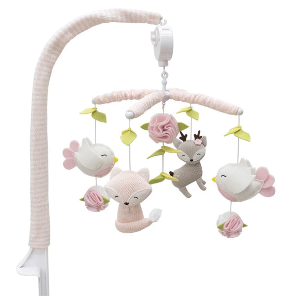 Ava Birds Baby Girls Musical Cot Mobile