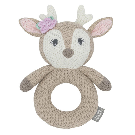 Whimsical Animal Knitted Baby Rattles