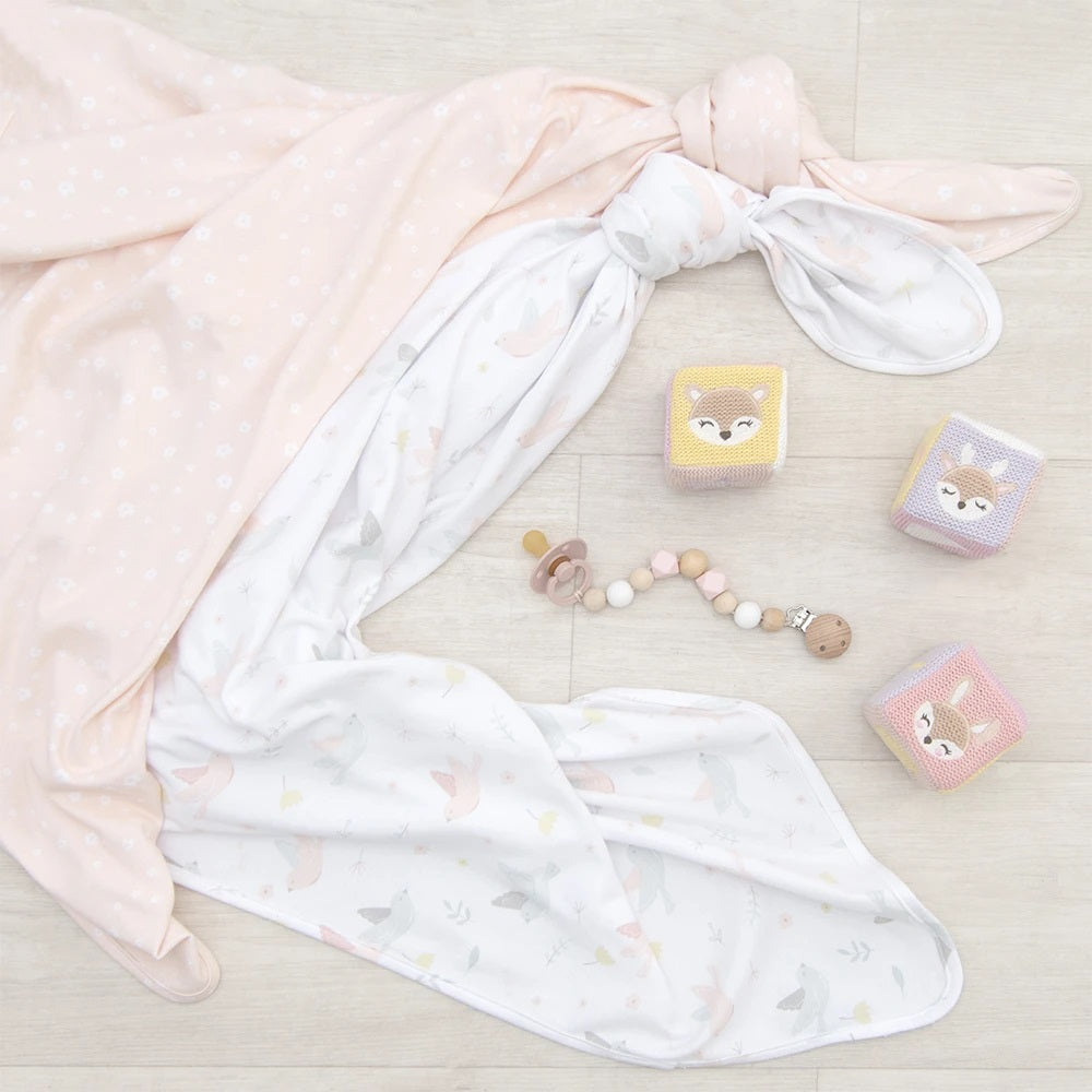 Ava Birds Jersey Baby Swaddle Blanket Set