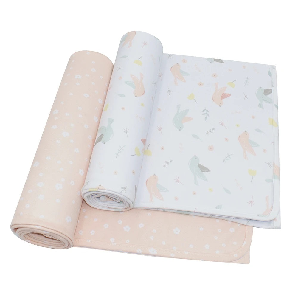 Ava Birds Jersey Baby Swaddle Blanket Set