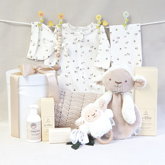 Mama Had a Little Lamb Neutral Baby Gift Hamper