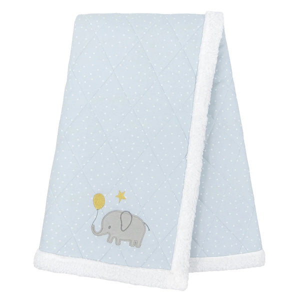 Mason Elephant Sherpa Baby Boy Blanket