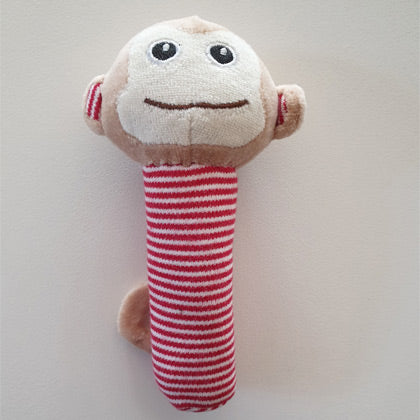 Little Monkey Striped Baby Rattle
