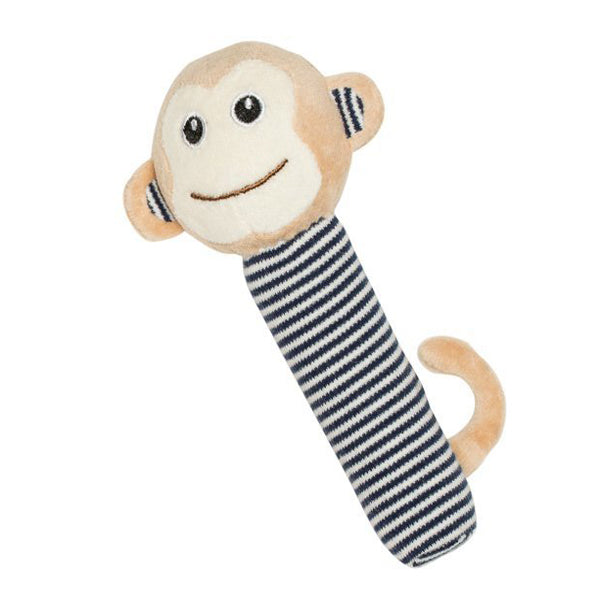 Little Monkey Striped Baby Rattle