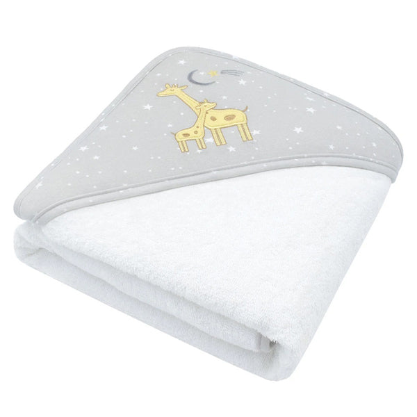 Noah Giraffe Neutral Hooded Baby Bath Towel