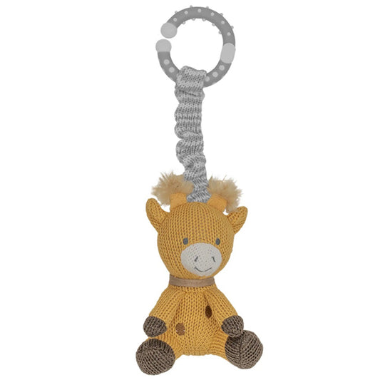 Knitted Pram Dangles Whimsical Savanna Neutral Giraffe