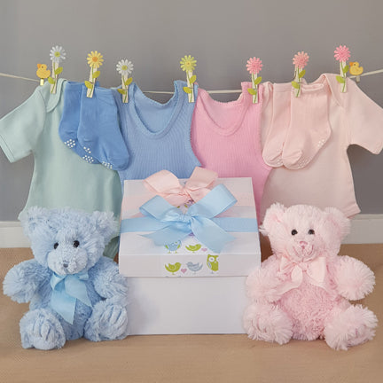 Two Little Bears in a Box Pink / Blue
