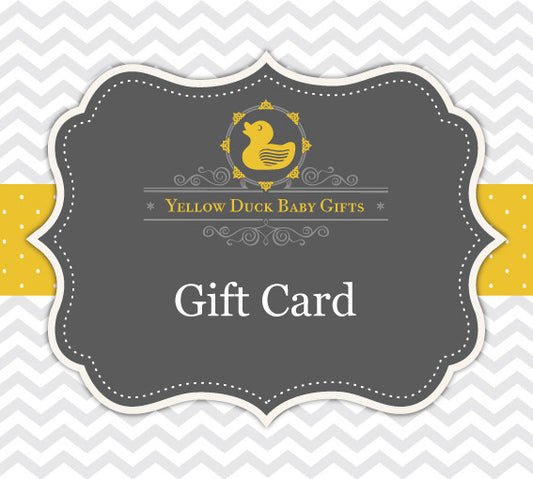 Yellow duck baby gift card for when you don't know what to buy