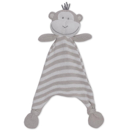 Knitted Baby Security Blanket 100% Cotton Monkey