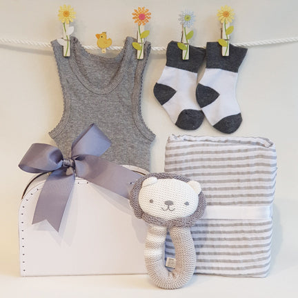 Little Lion Swaddle Me Neutral Baby Hamper