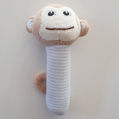 Little Monkey Striped Baby Rattle