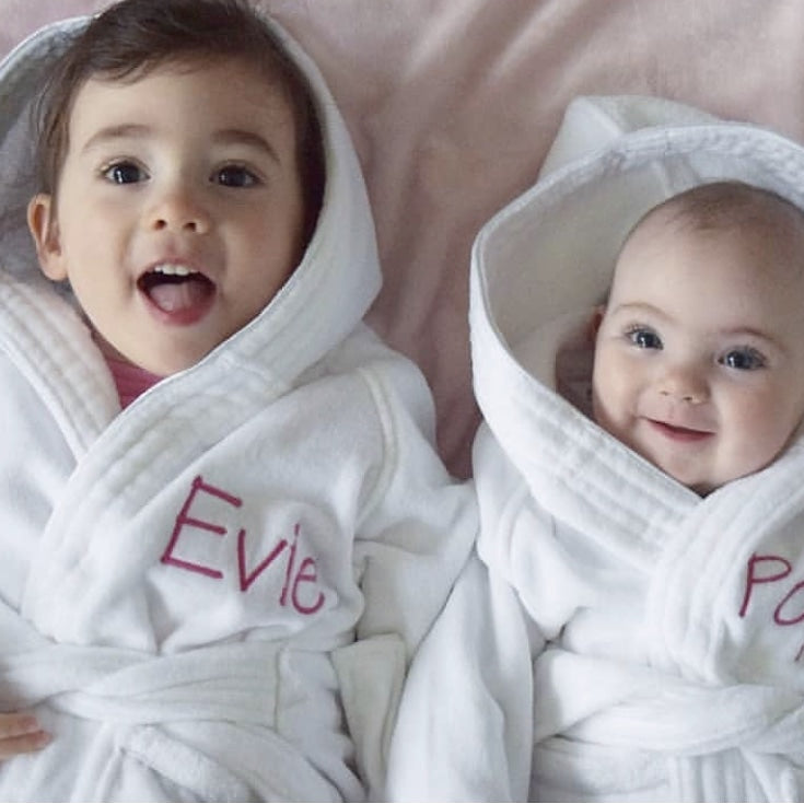 Boy's & Girl's Personalised Baby Bathrobe