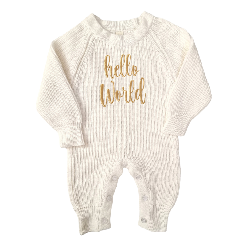 Personalised Knitted Baby Romper