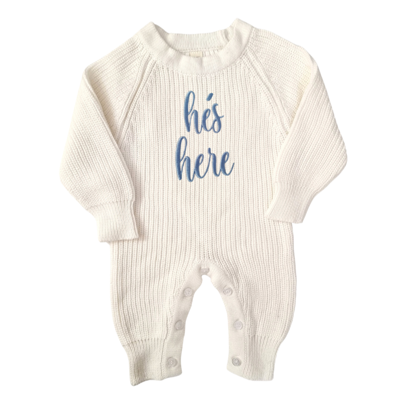 Personalised Knitted Baby Romper