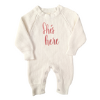 Personalised Knitted Baby Romper