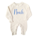 Personalised Knitted Baby Romper