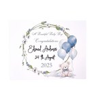 Personalised Baby Greeting Cards Teddy