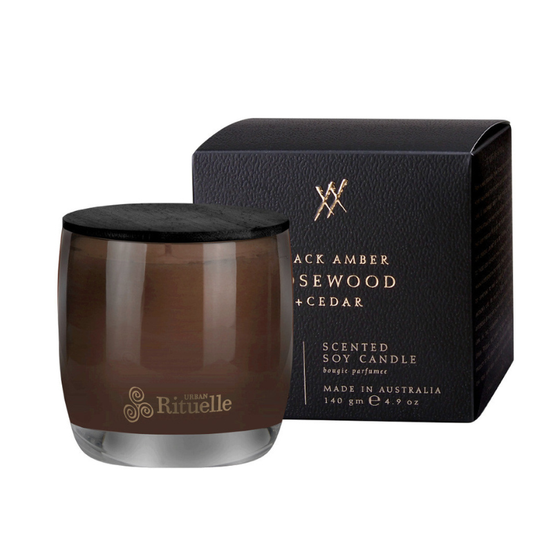 Amber & Rose wood Urban Rituelle Soy Candle