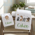 Jungle Friends Parade Personalised Bath Towel Set